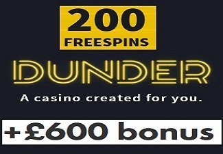 Dunder Casino home