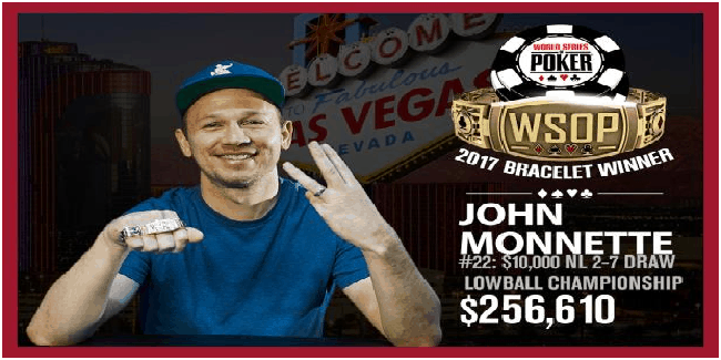 John Monnette wins Event#22, $10K NL 2-7 Lowball 