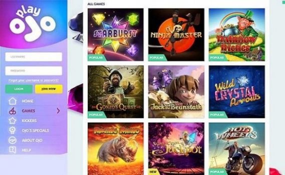 Play Ojo Casino games